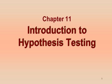 Introduction to Hypothesis Testing