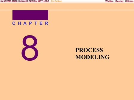 Irwin/McGraw-Hill Copyright © 2000 The McGraw-Hill Companies. All Rights reserved Whitten Bentley DittmanSYSTEMS ANALYSIS AND DESIGN METHODS5th Edition.