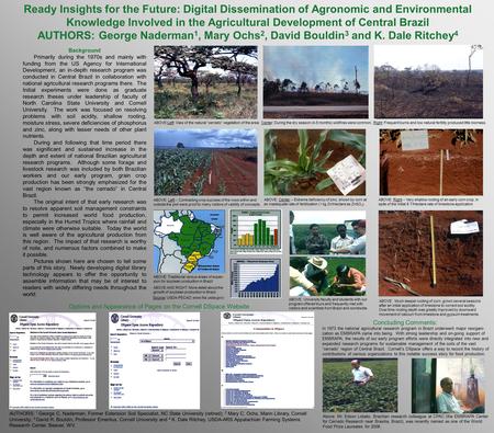 Ready Insights for the Future: Digital Dissemination of Agronomic and Environmental Knowledge Involved in the Agricultural Development of Central Brazil.