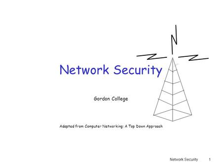 Network Security1 Gordon College Adapted from Computer Networking: A Top Down Approach.