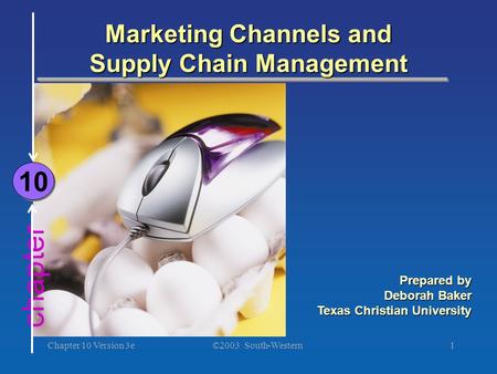 Marketing Channels and Supply Chain Management