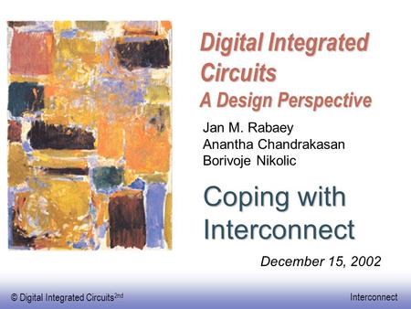 Digital Integrated Circuits A Design Perspective