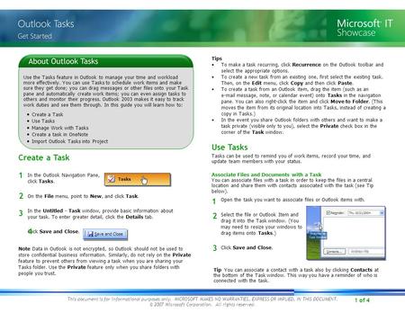 1 of 4 This document is for informational purposes only. MICROSOFT MAKES NO WARRANTIES, EXPRESS OR IMPLIED, IN THIS DOCUMENT. © 2007 Microsoft Corporation.