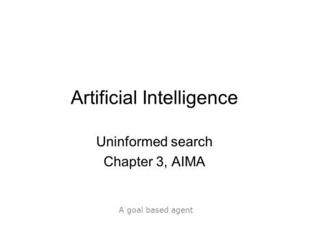 Artificial Intelligence