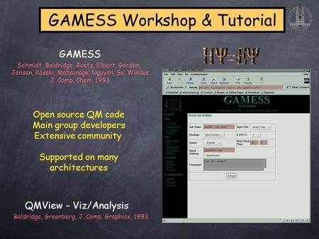 GAMESS Workshop & Tutorial