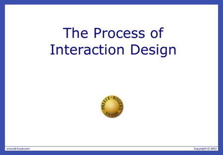 The Process of Interaction Design