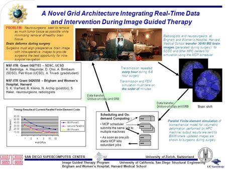 University of California, San Diego Structural Engineering SAN DIEGO SUPERCOMPUTER CENTER University of Zürich, Switzerland Image Guided Therapy Program.