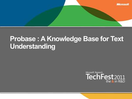 Probase : A Knowledge Base for Text Understanding