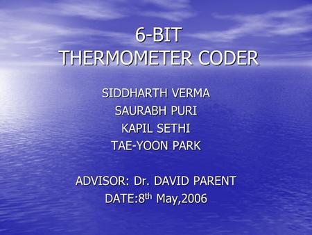 6-BIT THERMOMETER CODER