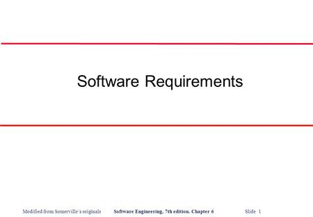 Software Requirements