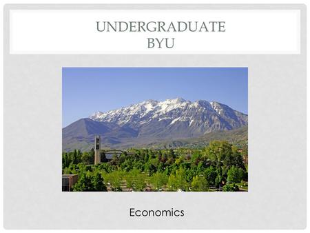 UNDERGRADUATE BYU Economics. GRADUATE SCHOOL UC BERKELEY Statistics Agricultural and Resource Economics.