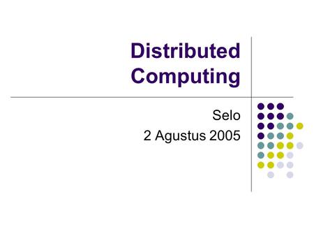 Distributed Computing