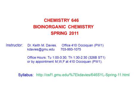 BIOINORGANIC CHEMISTRY