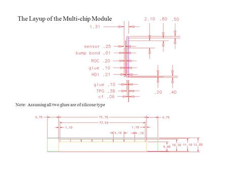 The Layup of the Multi-chip Module Note: Assuming all two glues are of silicone type.