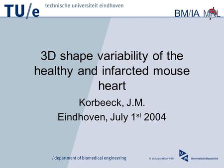 3D shape variability of the healthy and infarcted mouse heart