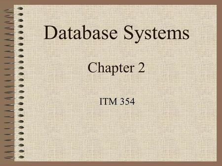 Database Systems Chapter 2