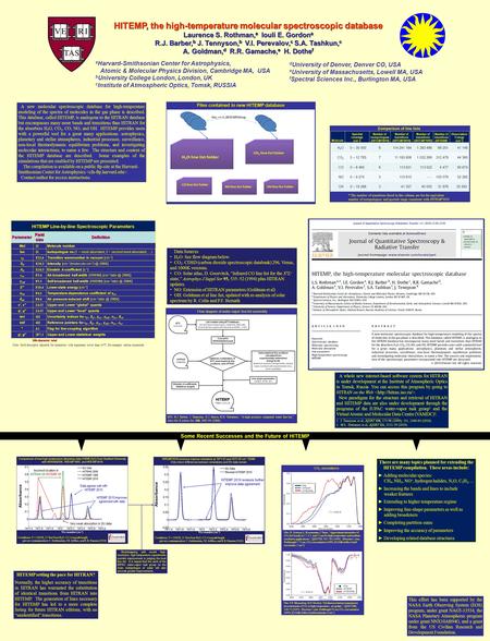 * The number of transitions listed in this column are for the equivalent number of isotopologues and spectral range consistent with HITEMP2010 Comparison.