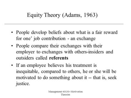 Management Motivation Theories