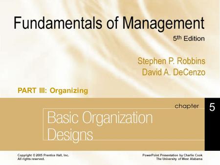 Basic Organization Designs