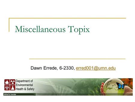 Miscellaneous Topix Dawn Errede, 6-2330,