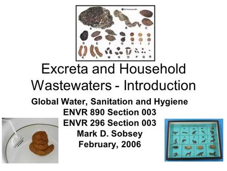 Excreta and Household Wastewaters - Introduction