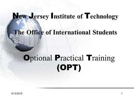 Optional Practical Training (OPT)