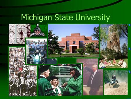 Michigan State University. Engineering Today and Tomorrow … at MSU, in Michigan and Beyond Thomas F. Wolff, Ph.D., P.E. Associate Dean of Engineering.