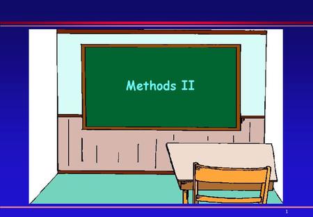 1. 2 Introduction to Methods  Type of Variables  Static variables  Static & Instance Methods  The toString  equals methods  Memory Model  Parameter.