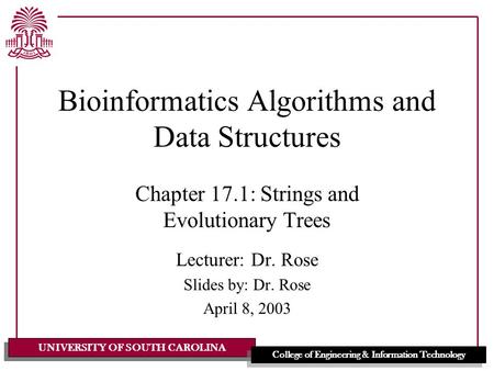 Bioinformatics Algorithms and Data Structures