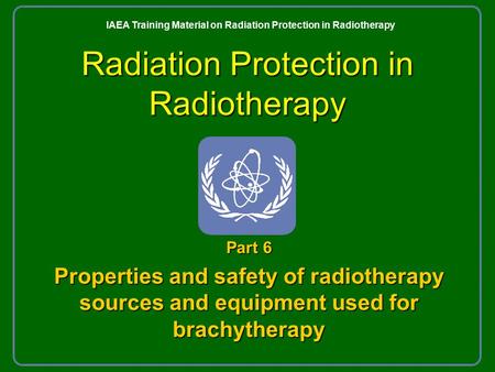 Radiation Protection in Radiotherapy