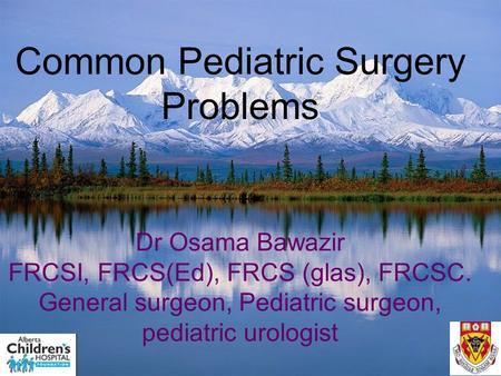 Common Pediatric Surgery Problems