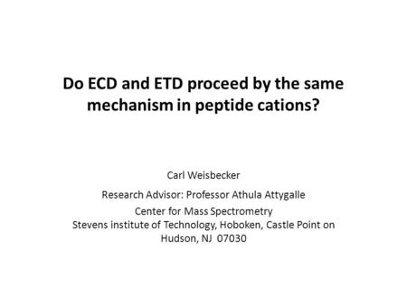 Do ECD and ETD proceed by the same mechanism in peptide cations?