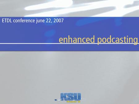 What is a Podcast? Audio recordings, called podcasts, are a new teaching/learning strategy of providing audio files to students that can be automatically.