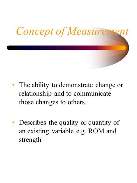 Concept of Measurement