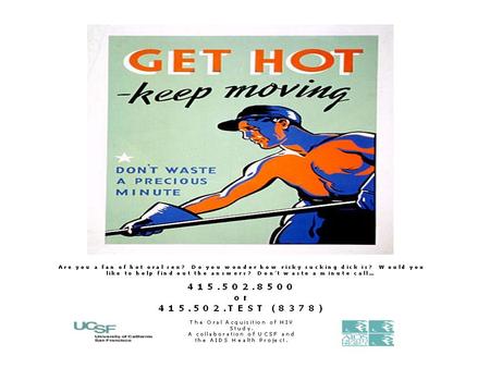 What is the risk of acquiring HIV from oral sex? Workshop Ground Rules Confidentiality Use “I” statements Pass if you want Agree to Disagree Leave PC.