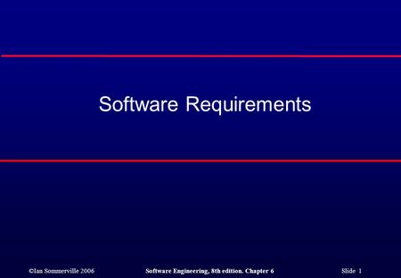 Software Requirements