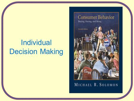 Individual Decision Making.