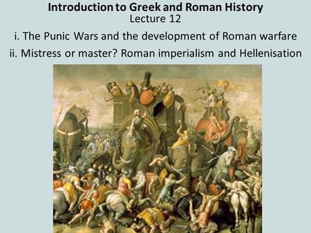 Introduction to Greek and Roman History