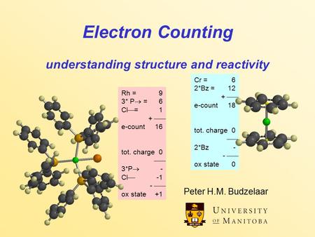 Electron Counting understanding structure and reactivity