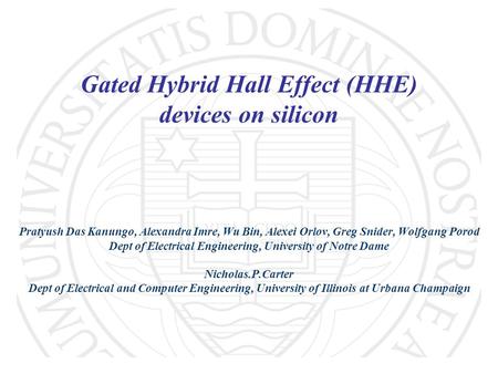 Gated Hybrid Hall Effect (HHE) devices on silicon