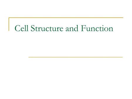 Cell Structure and Function. Reading quiz (list your answers and correct answers from exam first) List the 3 components of the cell theory You have a.