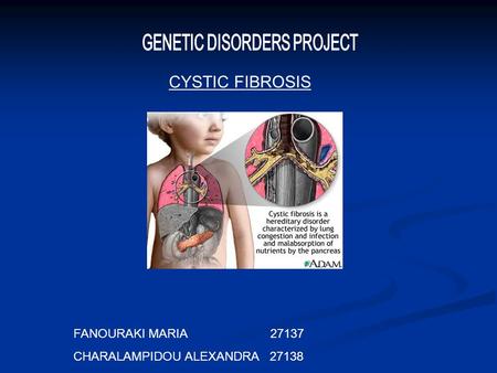 CYSTIC FIBROSIS FANOURAKI MARIA 27137 CHARALAMPIDOU ALEXANDRA 27138.