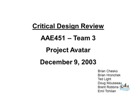 Critical Design Review