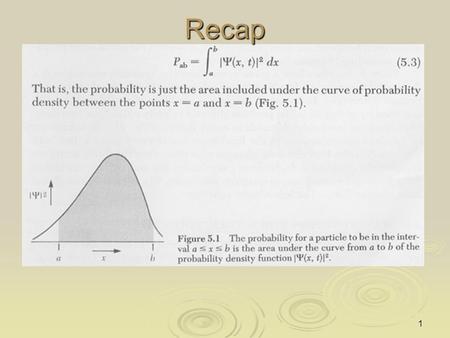 1Recap. 2 Quantum description of a particle in an infinite well  Imagine that we put particle (e.g. an electron) into an “infinite well” with width L.