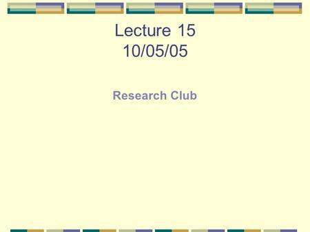 Lecture 15 10/05/05 Research Club. What is the charge and mass balance for 0.l5 M phosphoric acid Charge balance: [H + ] = [H 2 PO 4 - ] + 2[HPO 4 -2.