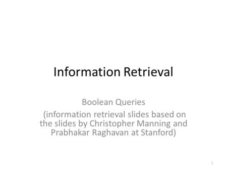 Information Retrieval