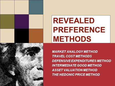 REVEALED PREFERENCE METHODS