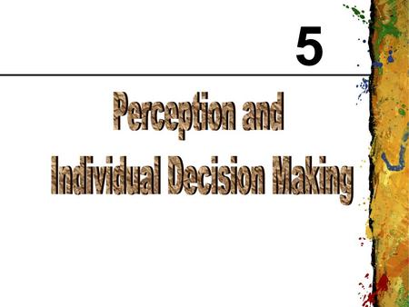 Individual Decision Making