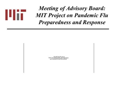 Meeting of Advisory Board: MIT Project on Pandemic Flu Preparedness and Response Richard C. Larson, PI Stan Finkelstein, co-PI Massachusetts Institute.