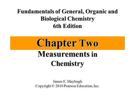 Measurements in Chemistry